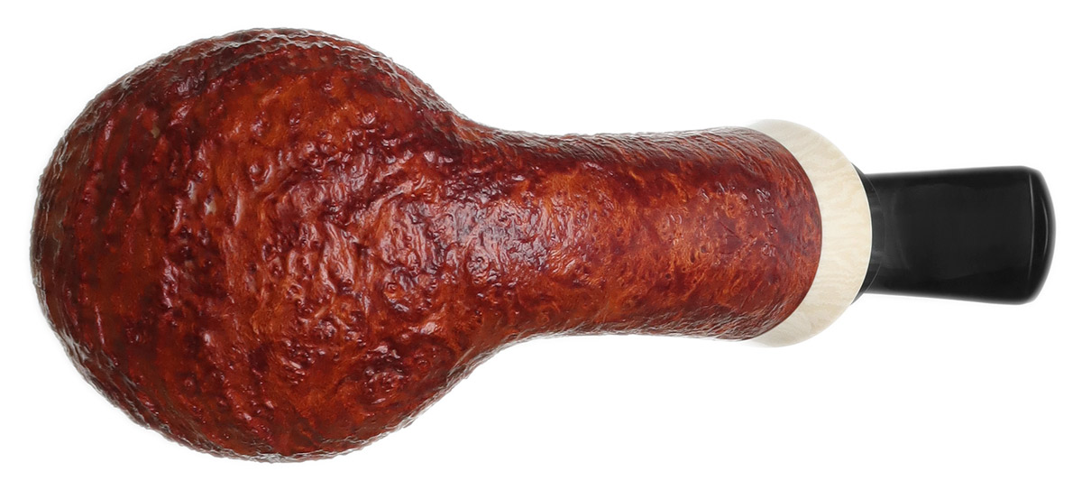 J. Alan Pipes Sandblasted Bent Egg with Ivorite (2145)