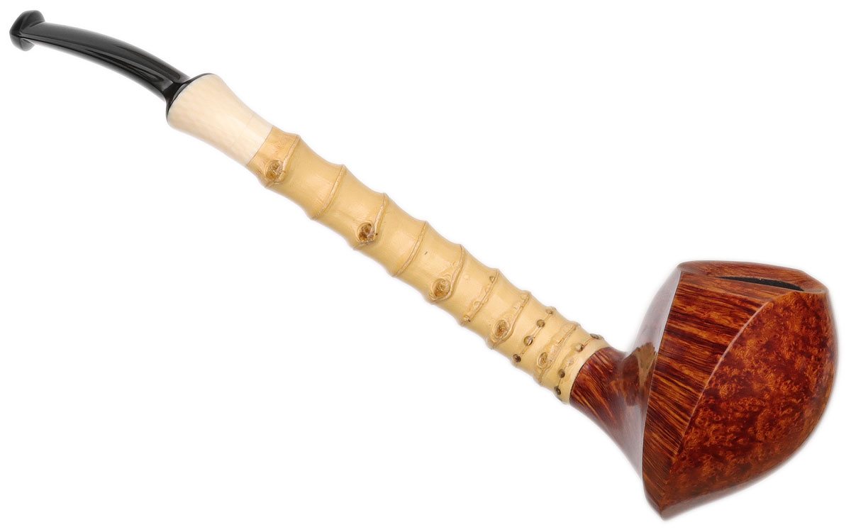 J. Alan Pipes Smooth Whiplash with Bamboo and Ivorite (2172) (with Stand)