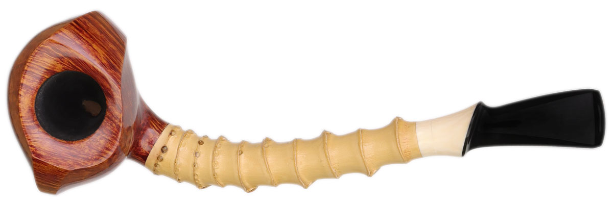 J. Alan Pipes Smooth Whiplash with Bamboo and Ivorite (2172) (with Stand)
