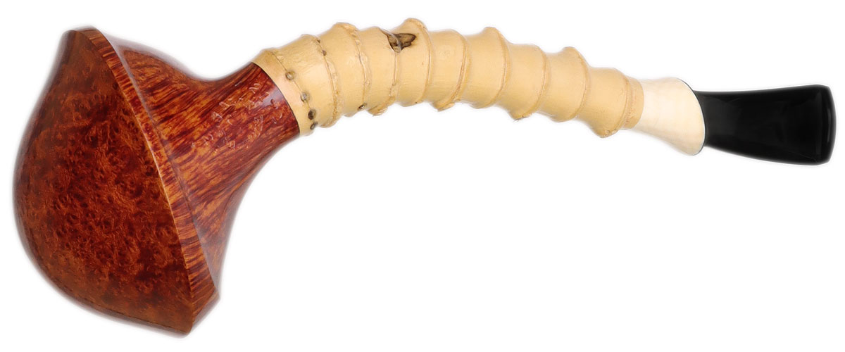J. Alan Pipes Smooth Whiplash with Bamboo and Ivorite (2172) (with Stand)