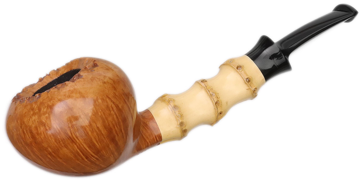 J. Alan Pipes Smooth Squat Apple with Bamboo (2173)