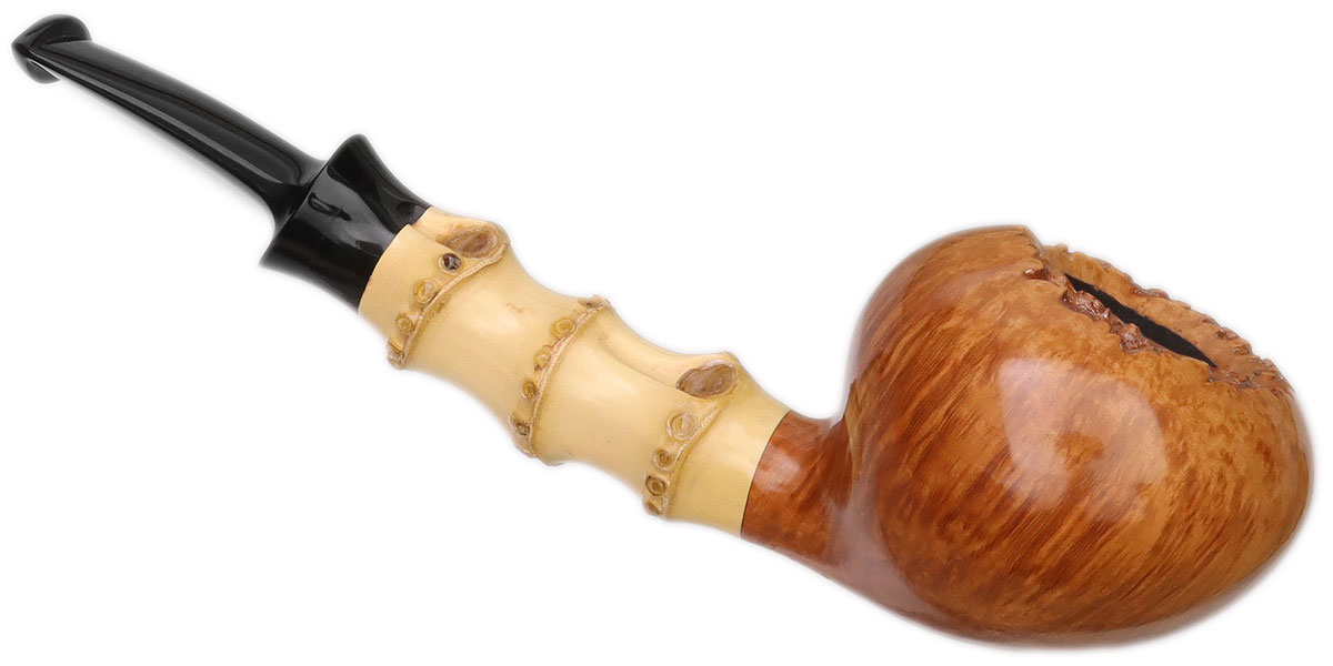 J. Alan Pipes Smooth Squat Apple with Bamboo (2173)