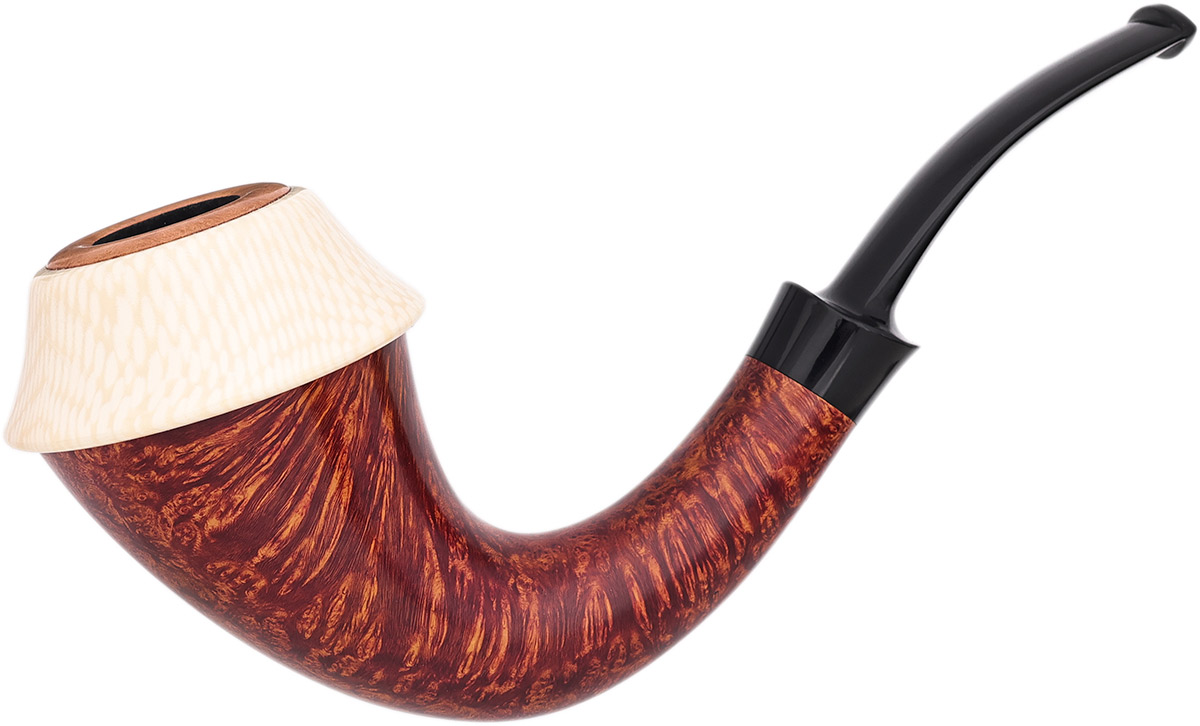 J. Alan Pipes Smooth Calabash with Ivorite (with Extra Brown Mallee Burl Bowl) (2326) (2025)