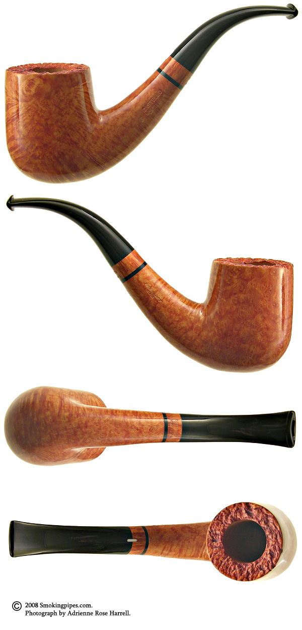Castello "Castello" Bent Billiard with Briar Inlay (G)