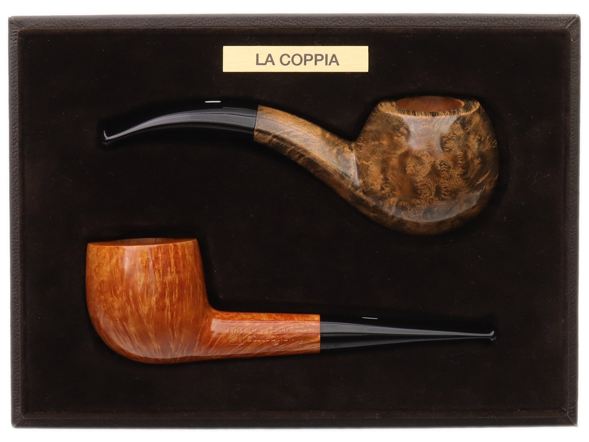 La Coppia 2 Pipe Set (with Leather Box)