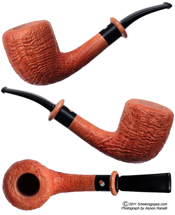 Claudio Cavicchi Sandblasted Bent Dublin with Briar Ring