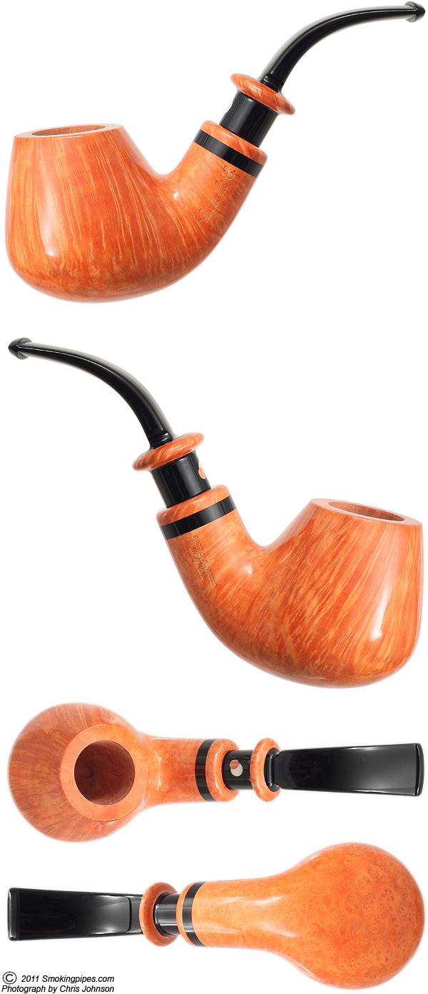 Claudio Cavicchi Smooth Bent Brandy with Briar Ring (CCCC)