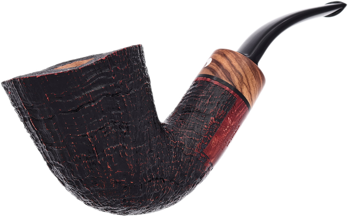 Claudio Cavicchi Black Sandblasted Bent Dublin with Olivewood