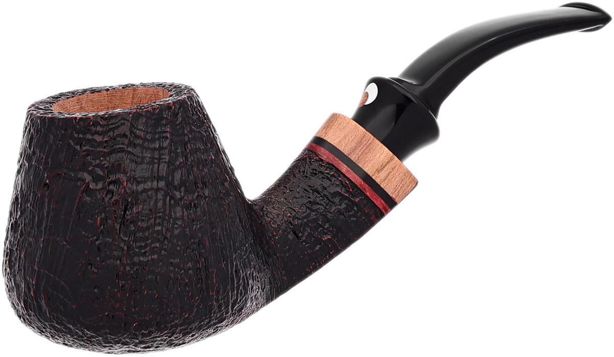Claudio Cavicchi Black Sandblasted Bent Brandy with Olivewood