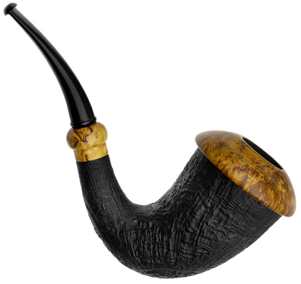 Il Duca Partially Sandblasted Calabash with Masur Birch (D)