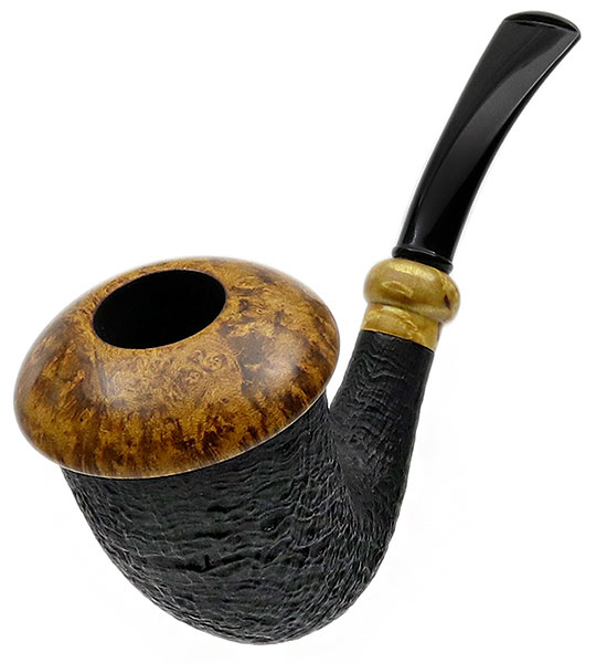 Il Duca Partially Sandblasted Calabash with Masur Birch (D)