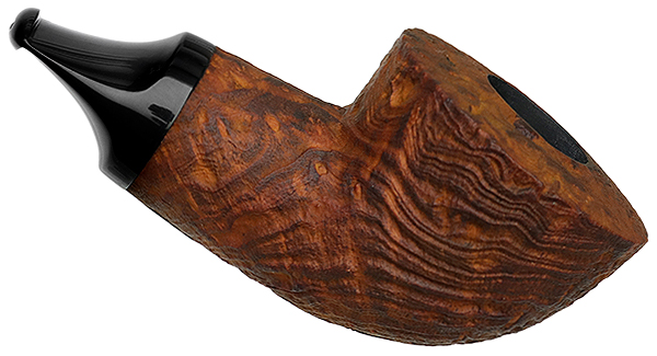 Il Duca Sandblasted Strawberry Wood Reverse Calabash Dublin (B)