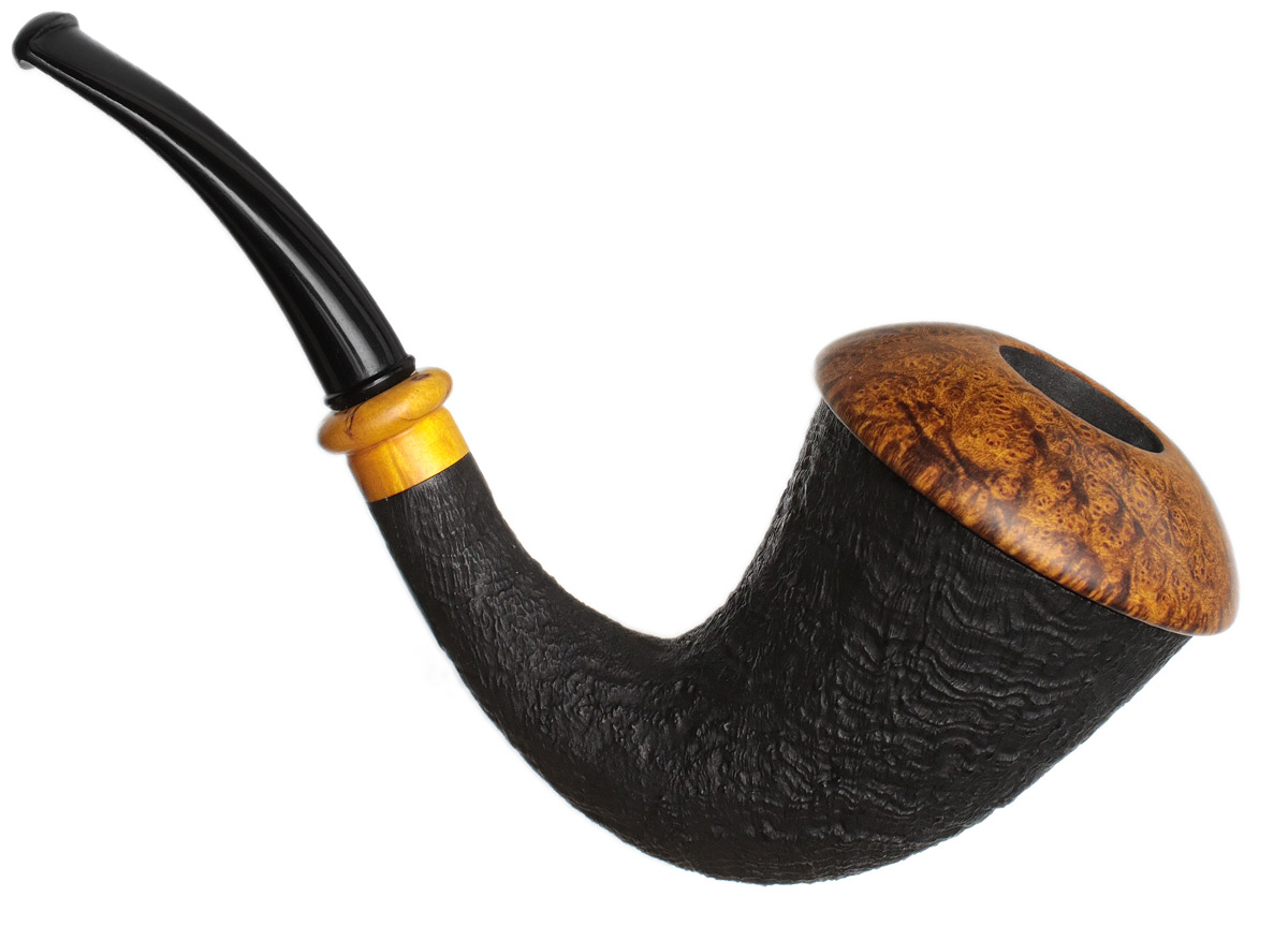 Il Duca Partially Sandblasted Calabash with Masur Birch (D)