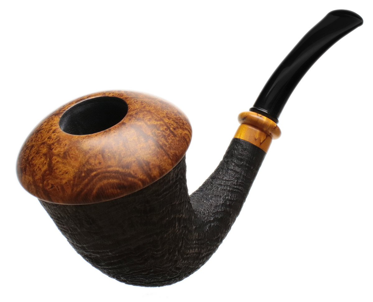 Il Duca Partially Sandblasted Calabash with Masur Birch (D)
