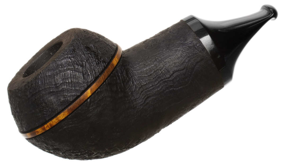 Il Duca Sandblasted Reverse Calabash Rhodesian (B)