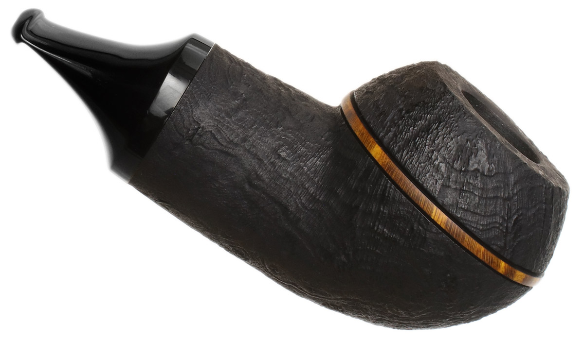 Il Duca Sandblasted Reverse Calabash Rhodesian (B)