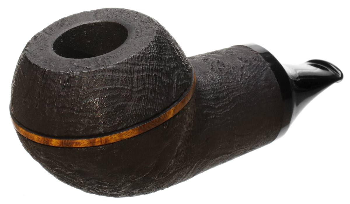 Il Duca Sandblasted Reverse Calabash Rhodesian (B)