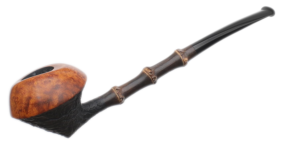 Il Duca Partially Sandblasted Asymmetrical Mushroom with Bamboo (B)