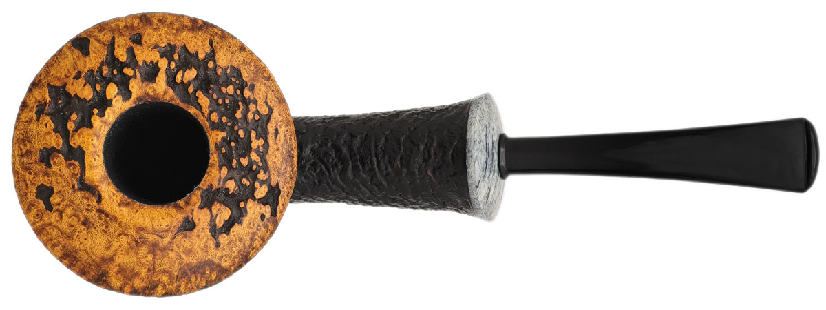 Il Duca Partially Sandblasted Bent Dublin with Giraffe Bone (B)