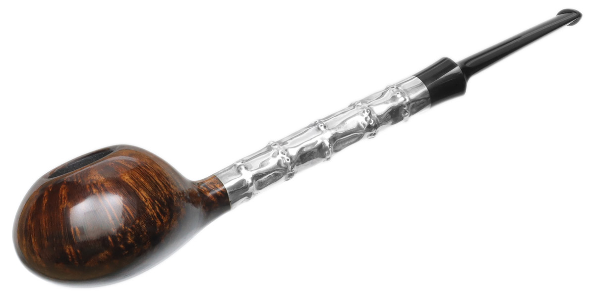 Adam Davidson Smooth Tomato with Silver Bamboo | 10th Annual Global Pipe Making Exposition | Daily Reader