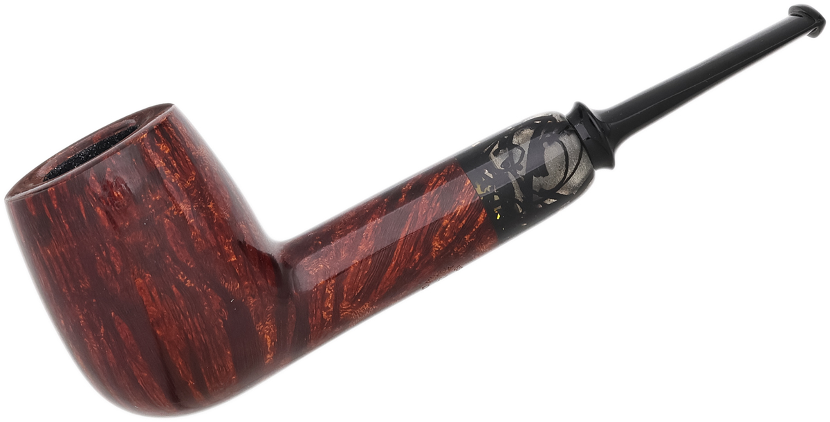 Adam Davidson Smooth Billiard with Vulcanite Ribbons (2025)