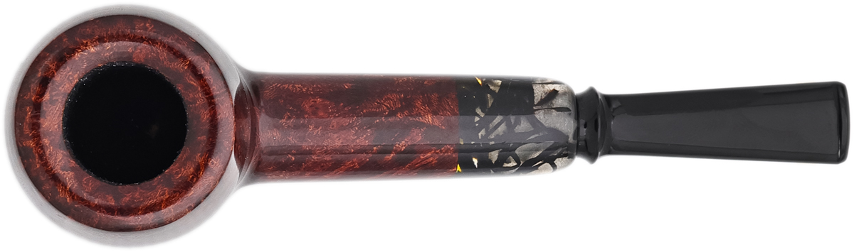 Adam Davidson Smooth Billiard with Vulcanite Ribbons (2025)