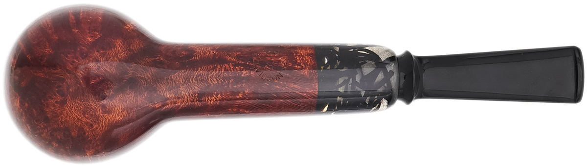 Adam Davidson Smooth Billiard with Vulcanite Ribbons (2025)