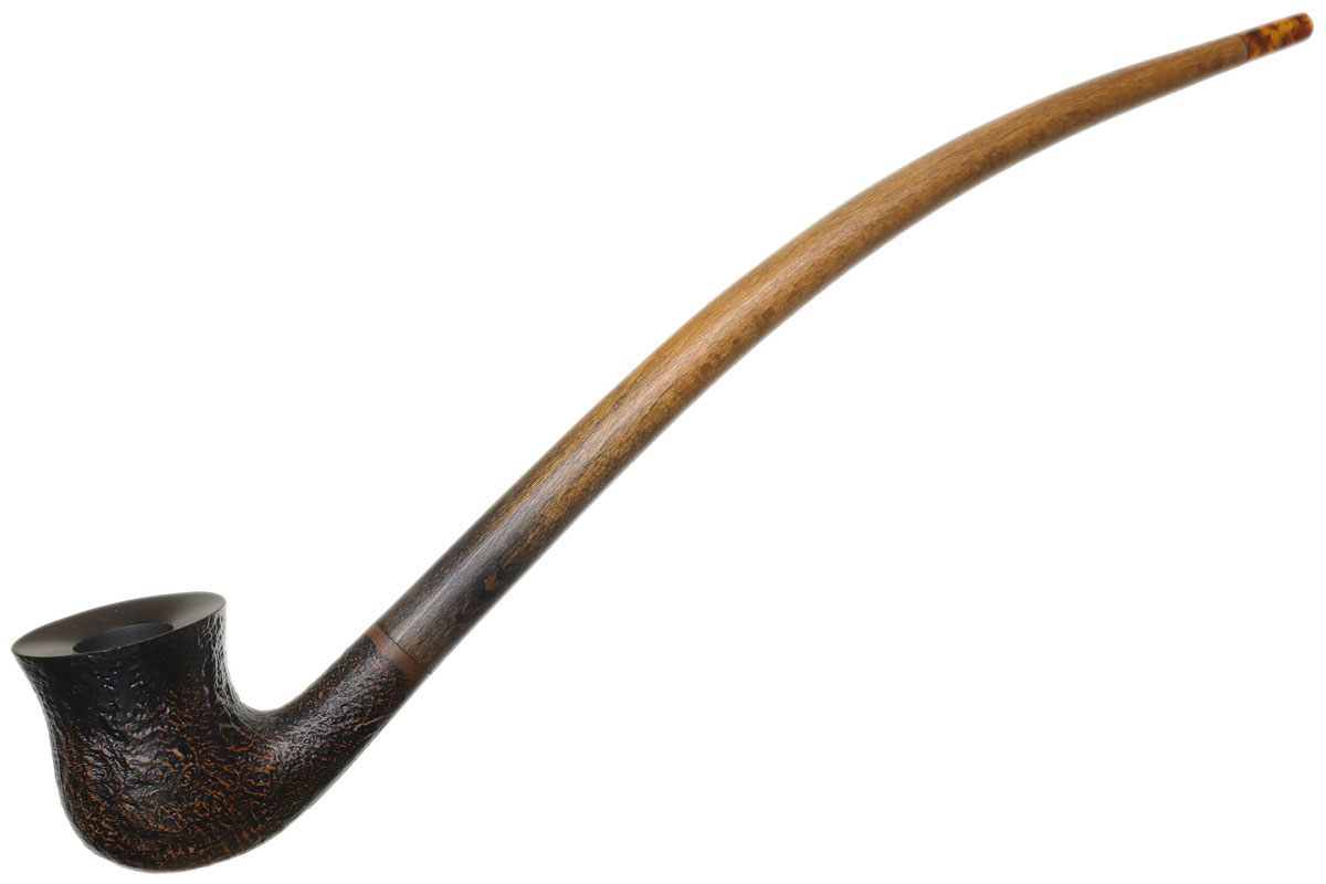 Auenland Balbor Sandblasted Churchwarden (9mm) Tobacco Pipe