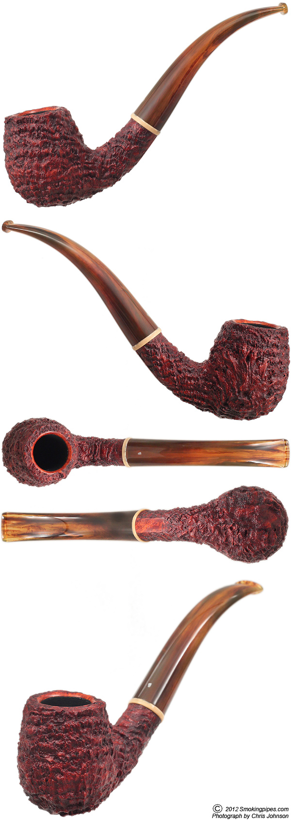 Michael Parks Sandblasted Bent Brandy with Mammoth Ivory (IV)