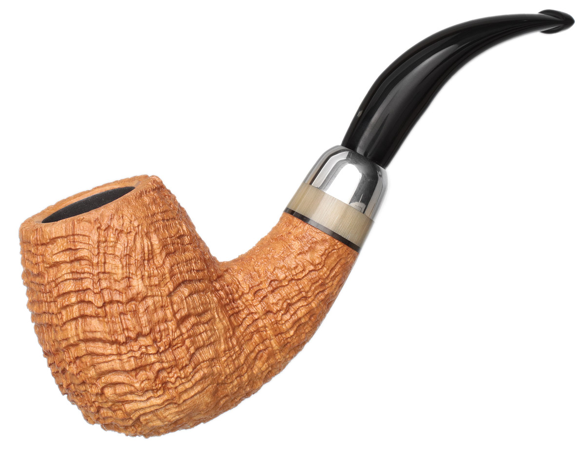Michael Parks Sandblasted Bent Brandy with Titanium and Horn (V.20)