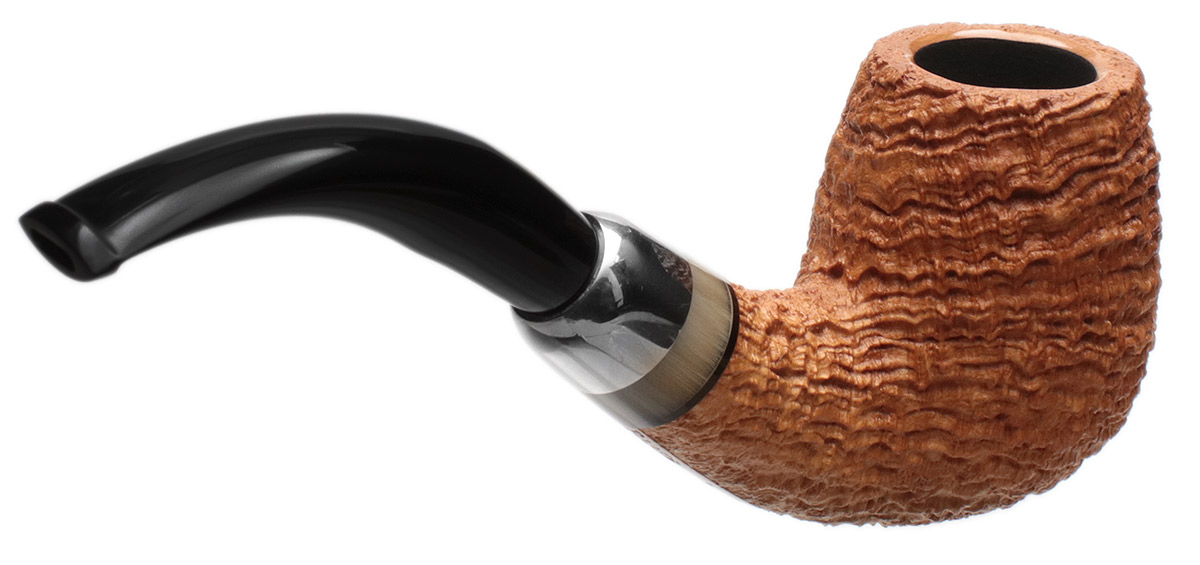 Michael Parks Sandblasted Bent Brandy with Titanium and Horn (V.20)
