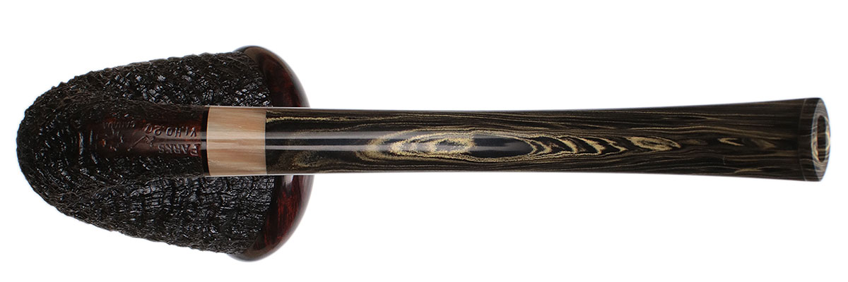Michael Parks Partially Sandblasted Calabash with Horn (VI.20)