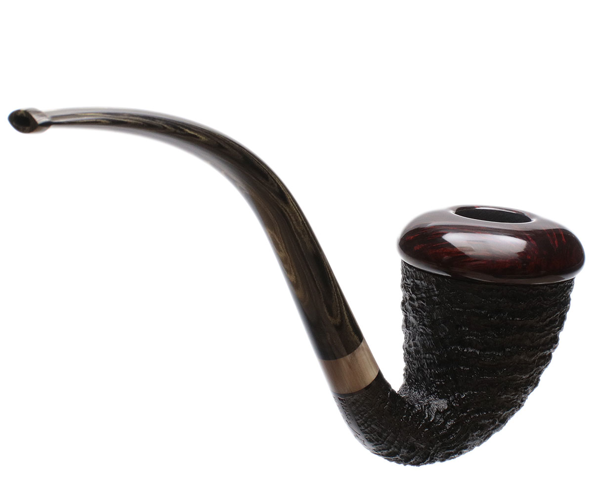 Michael Parks Partially Sandblasted Calabash with Horn (VI.20)