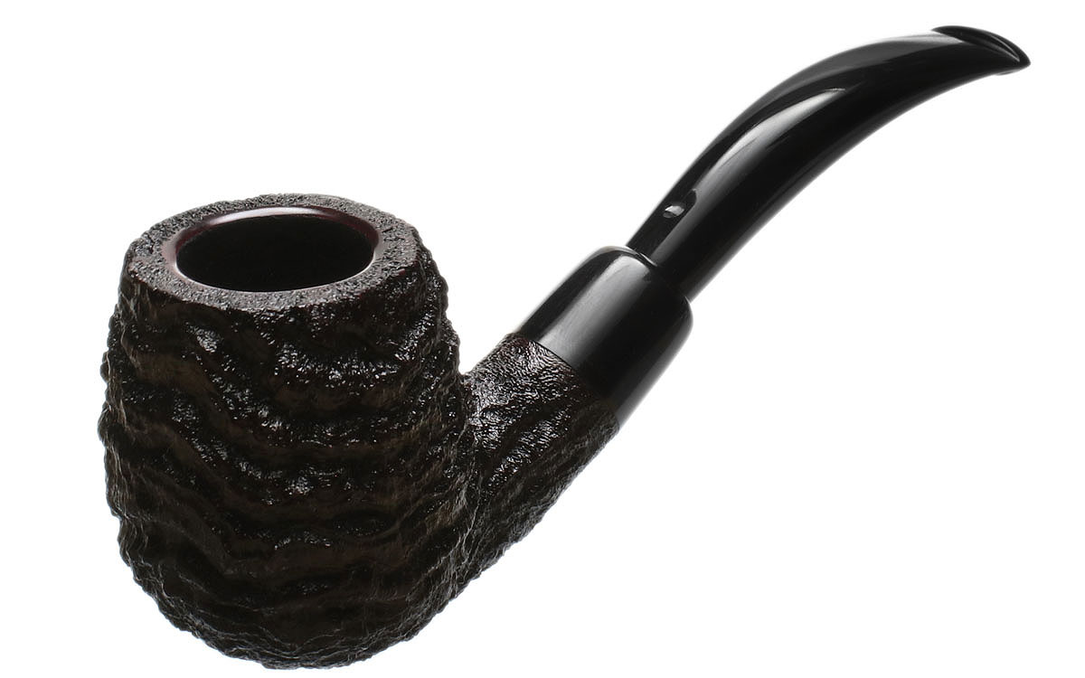 Michael Parks Sandblasted Bent Billiard with Buffalo Horn (VI.HO.21)