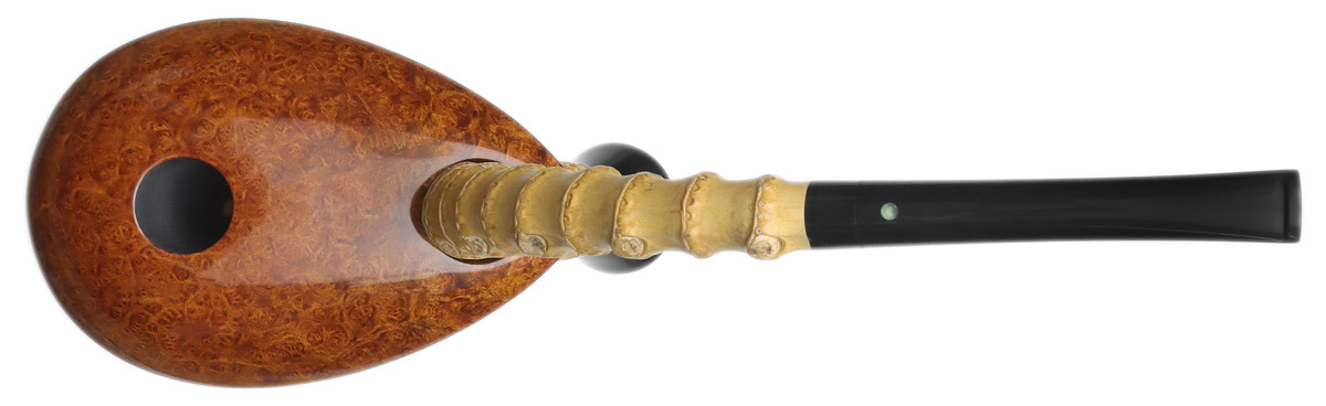 Michael Parks Bamboo Branch with Leaf On Jade (Five Leaf) (1556)