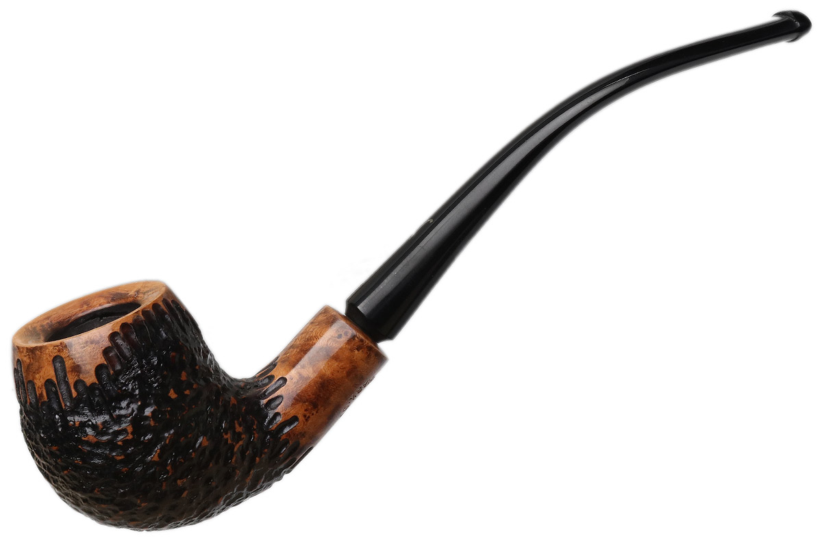 Nording: Viking Classic Partially Rusticated Bent Billiard Tobacco Pipe