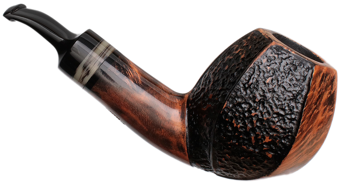 rhino tobacco Hunting Pipe Partially Rusticated White Rhino (2019) Tobacco Pipe