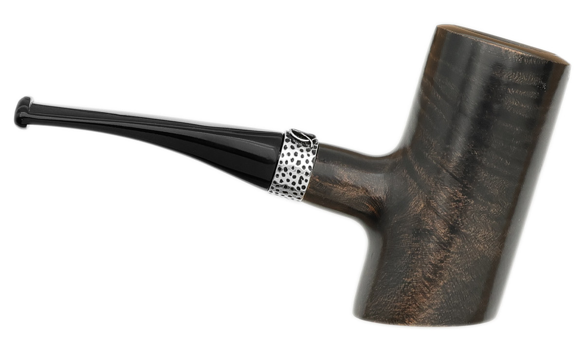 poker tobacco pipe Silver Classic Smooth Rich Brown Rustic Poker -