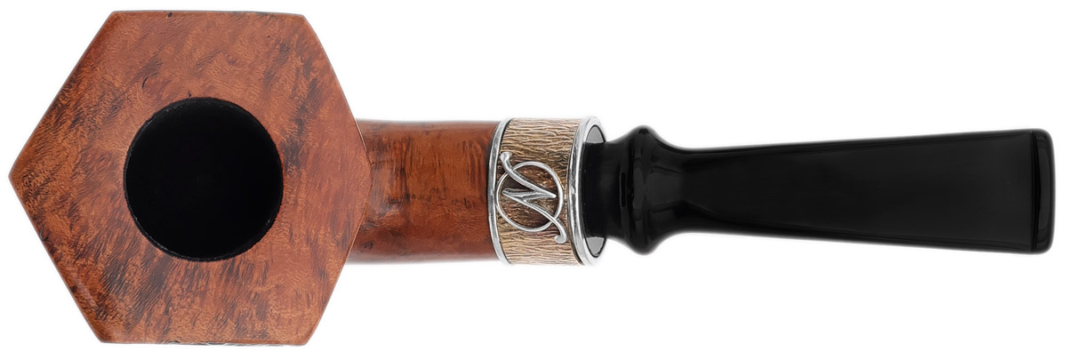 tobacco spinner Spinner Partially Rusticated Paneled Bent Dublin (B) Tobacco Pipe