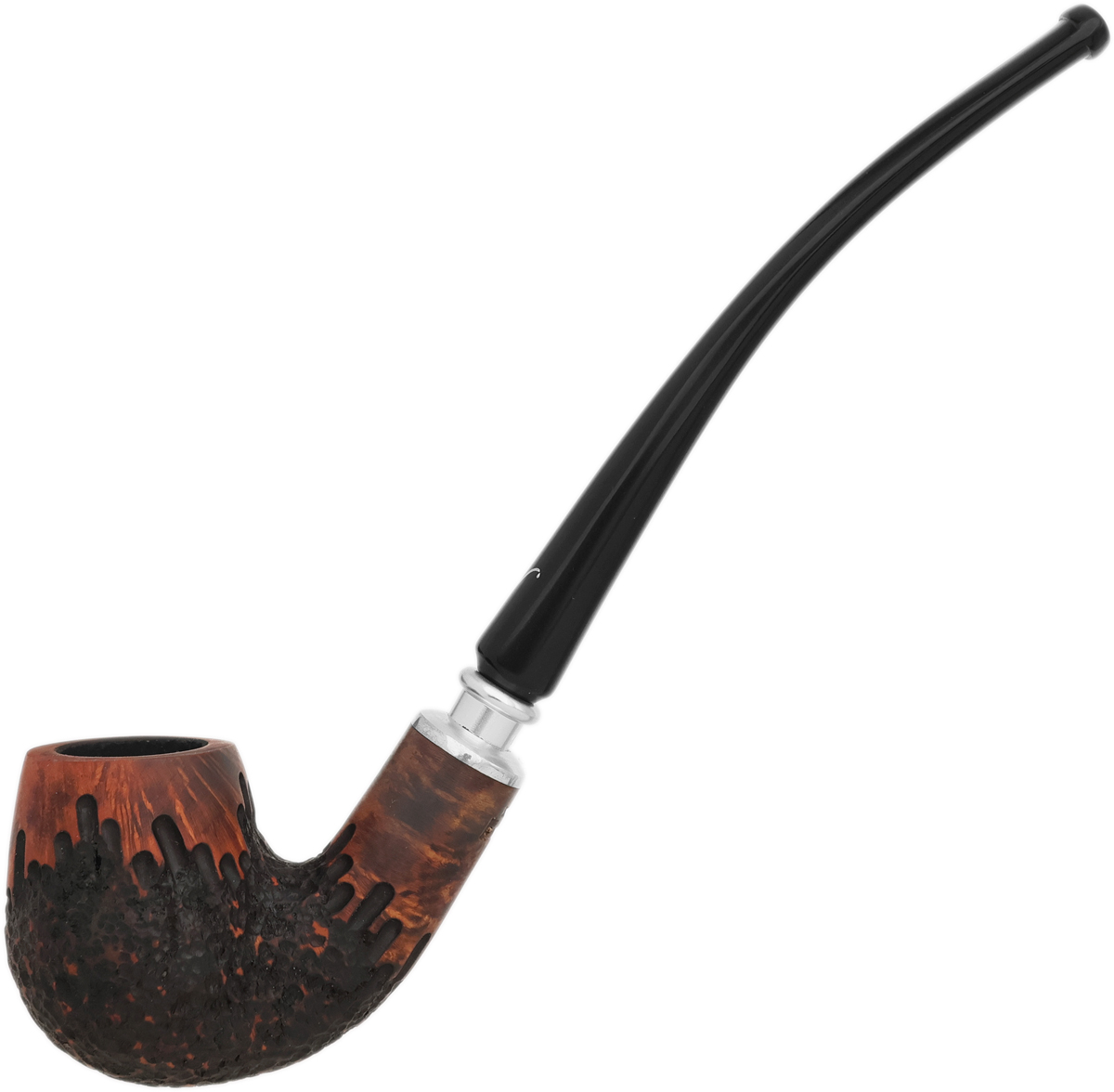 Nording Partially Rusticated Bent Billiard Churchwarden Spigot