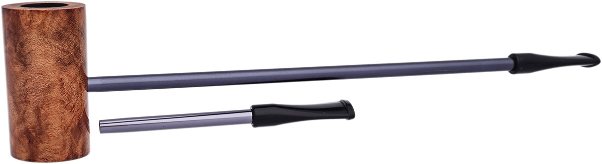 Compass Brown Grain Smooth MacArthur (with Extra Stem) Tobacco Pipe