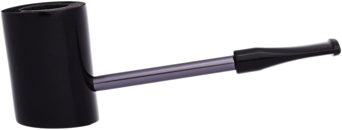 Compass Black Smooth Tobacco Pipe