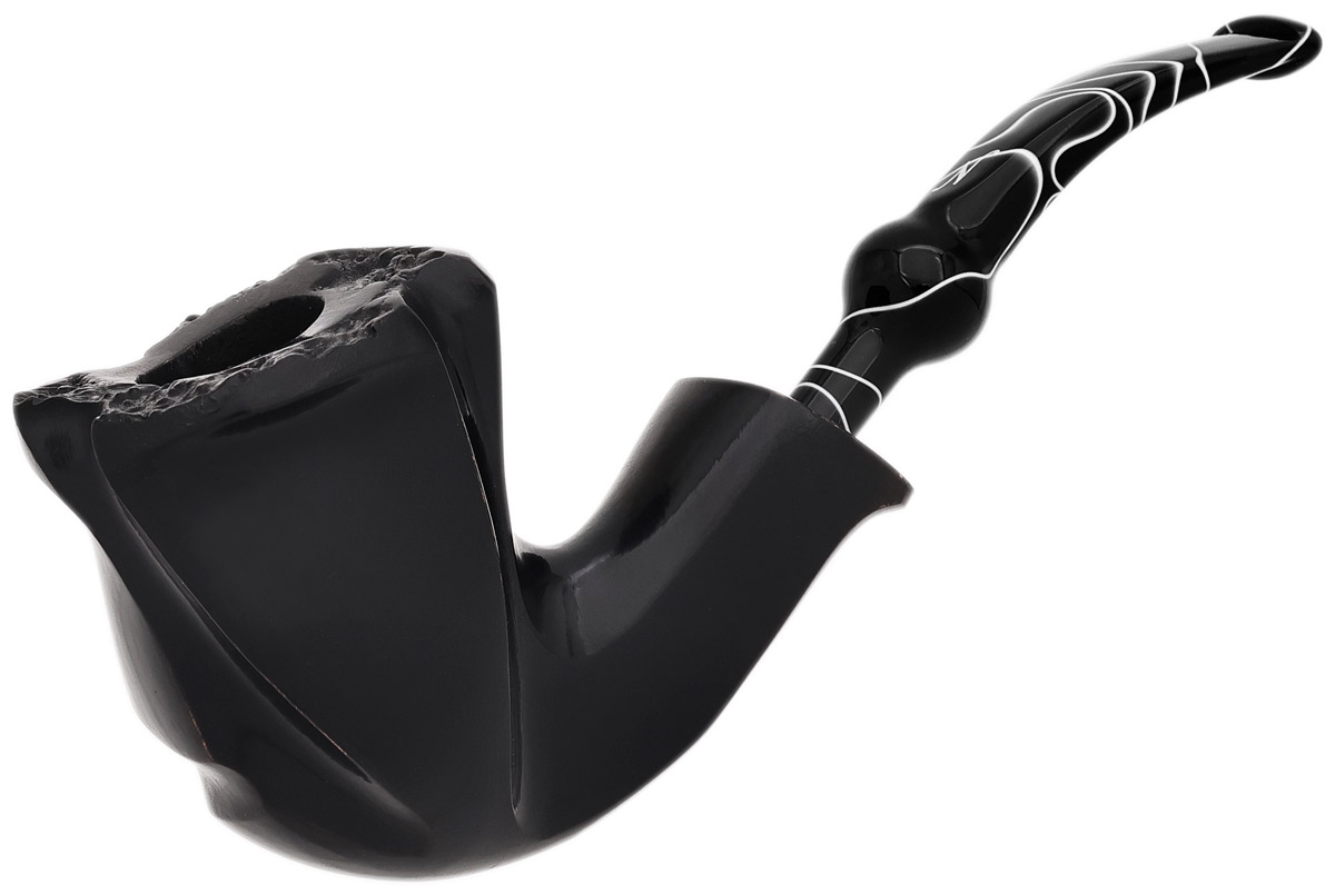 Black Smooth Freehand Tobacco Pipe