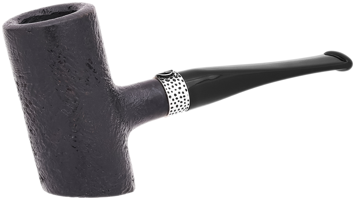 Silver Classic Sandblasted Poker Tobacco Pipe