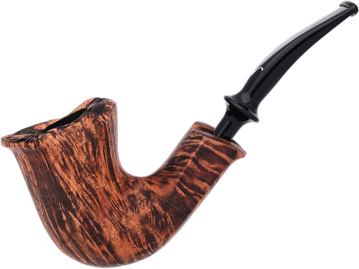 Brown Matte Smooth Freehand (2) Tobacco Pipe