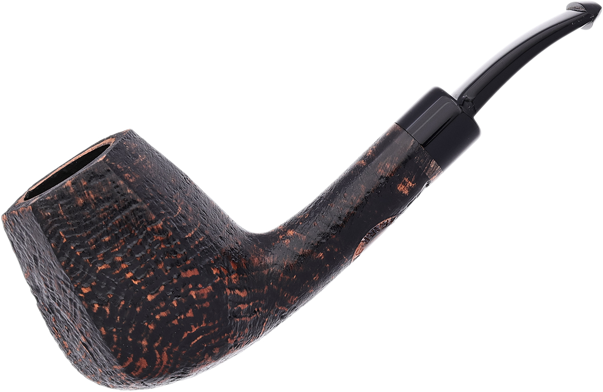 Classic Sandblasted Paneled Bent Brandy (C) Tobacco Pipe