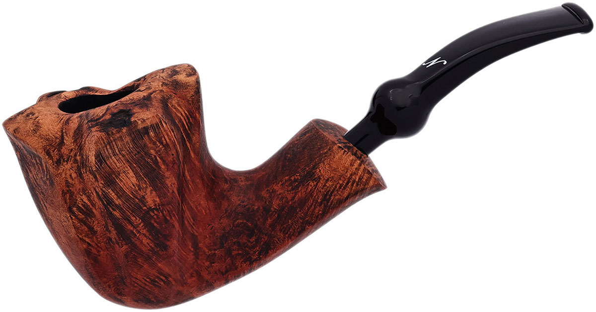 Brown Matte Smooth Freehand (2) Tobacco Pipe