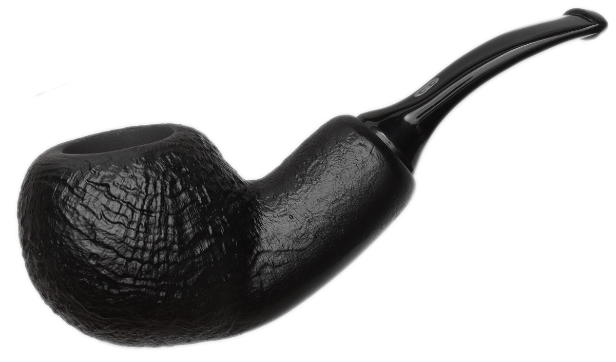 Chacom Black Sandblasted Bent Apple Reverse Calabash
