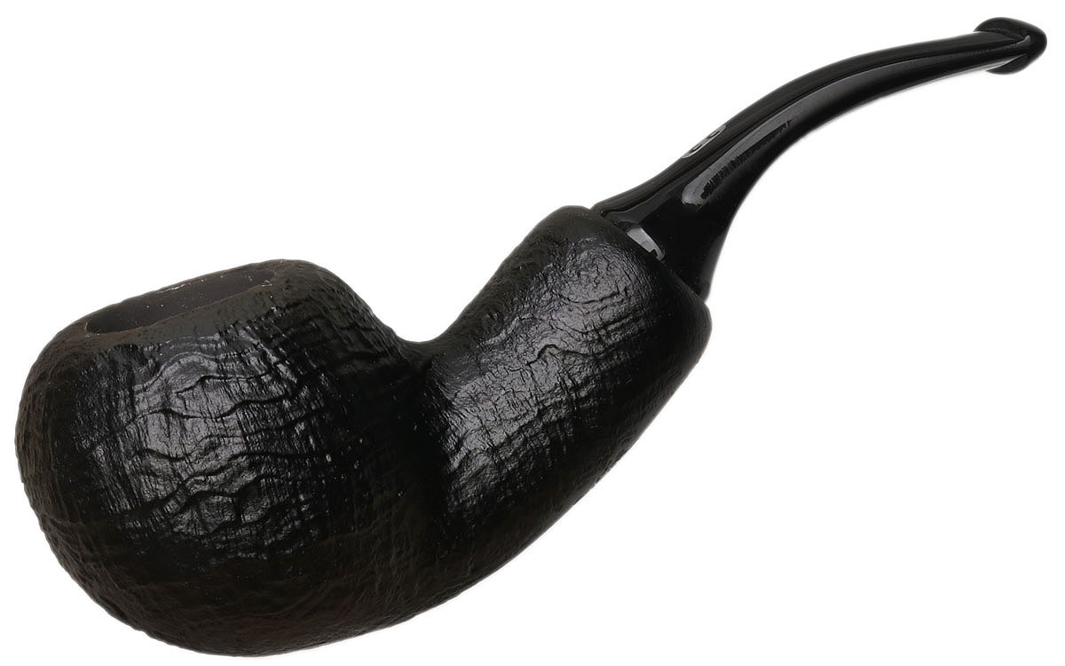Chacom Black Sandblasted Bent Apple Reverse Calabash