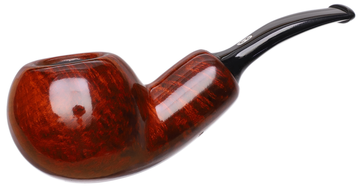 Chacom Brown Smooth Bent Apple Reverse Calabash